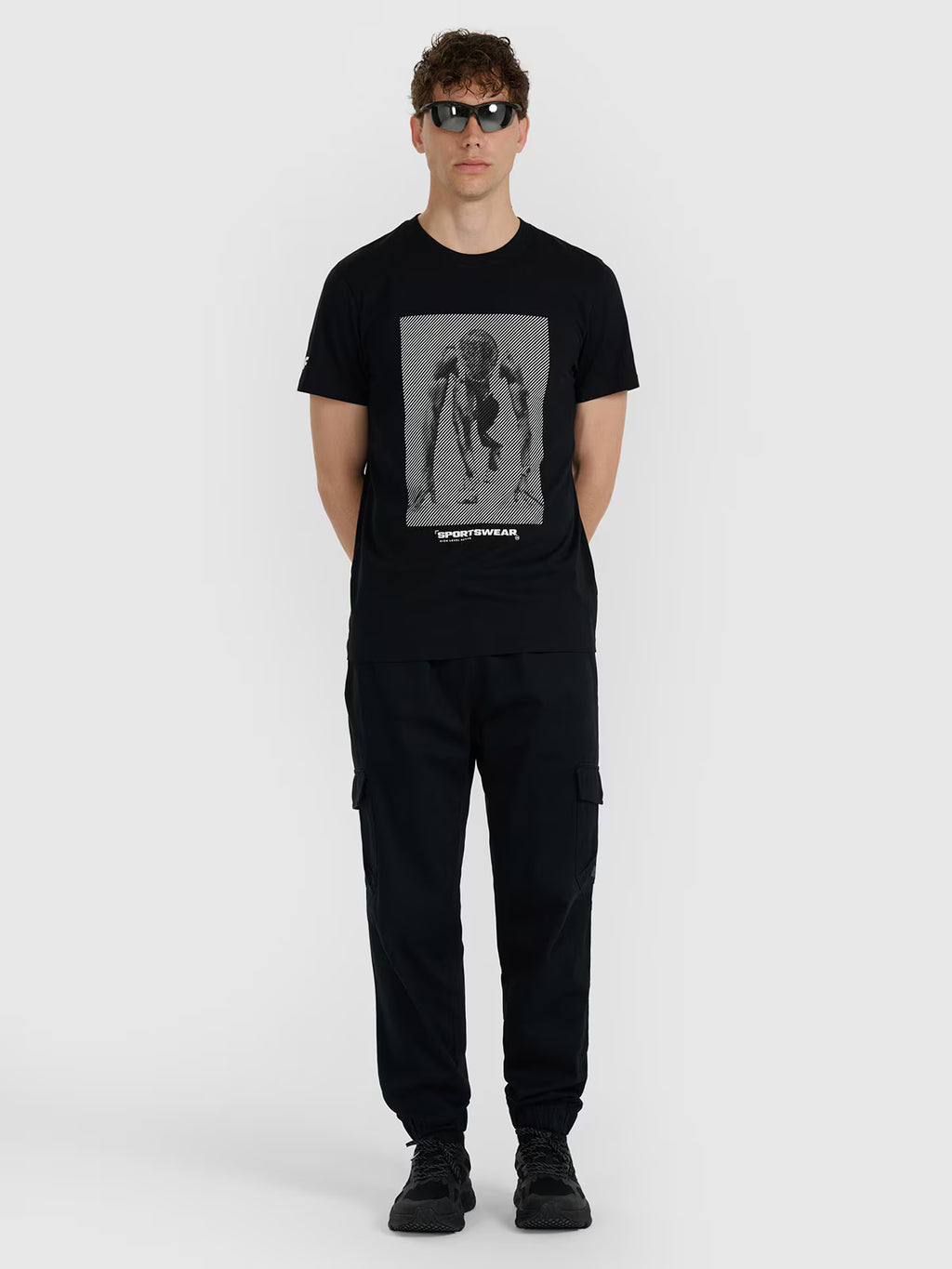 T-shirt regular z nadrukiem męski