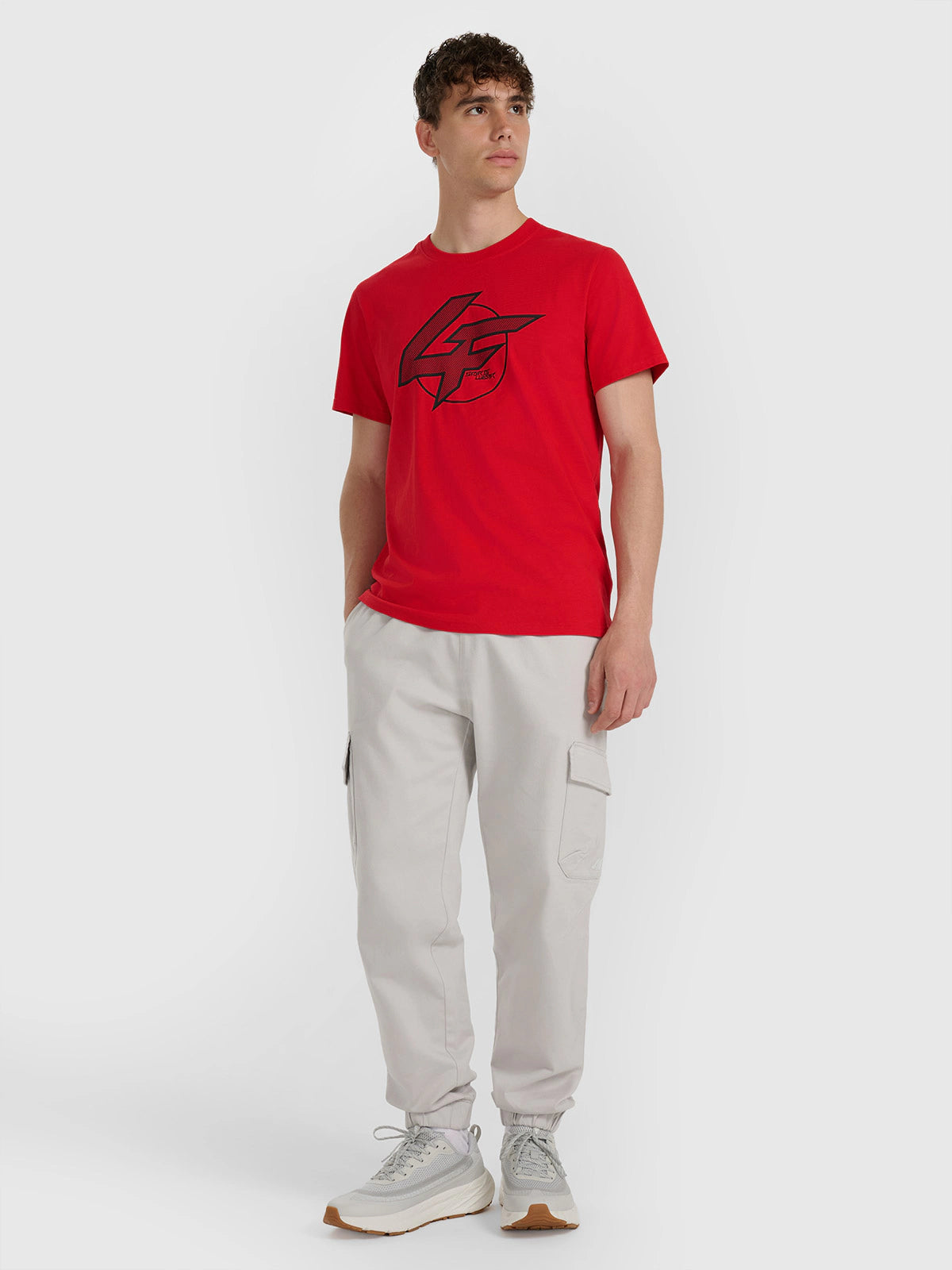 T-shirt regular z nadrukiem męski