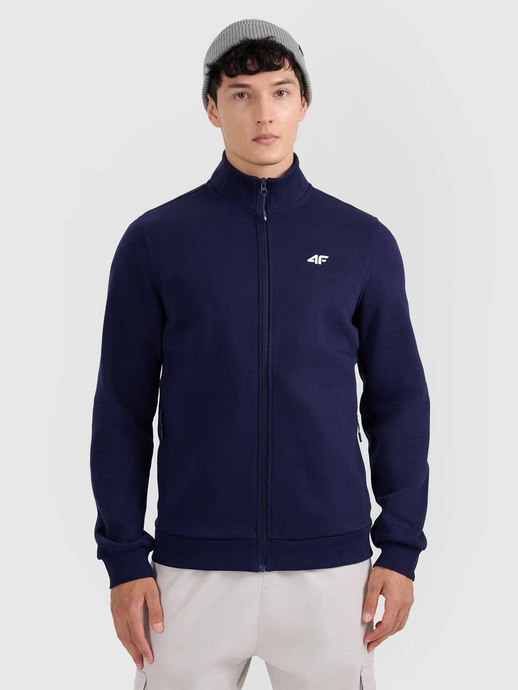 Bluza dresowa rozpinana bez kaptura męska