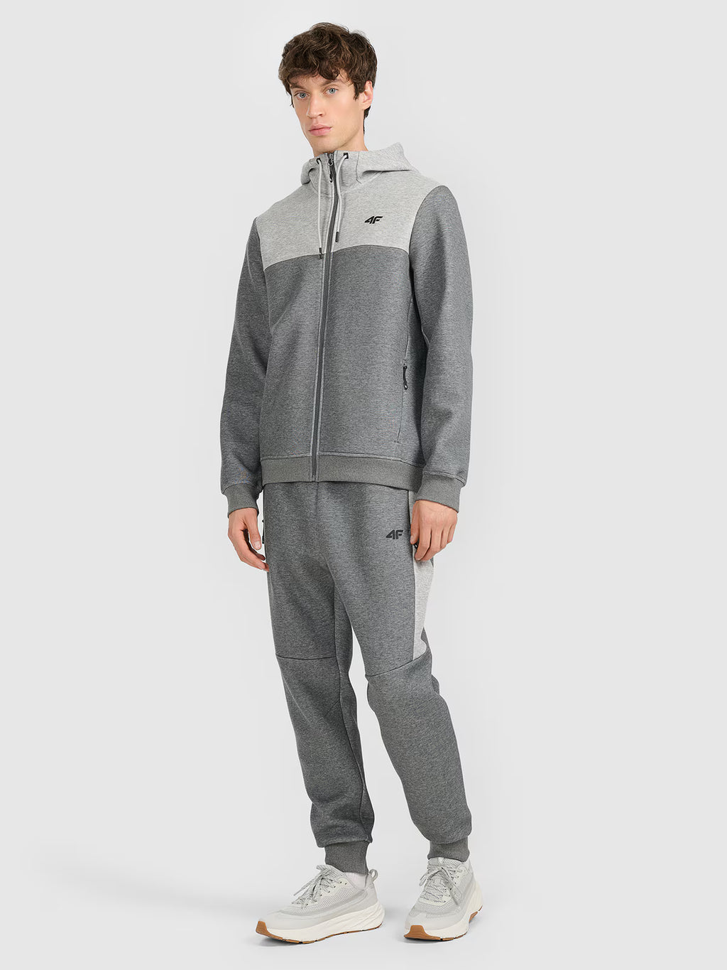 Bluza dresowa rozpinana z kapturem męska