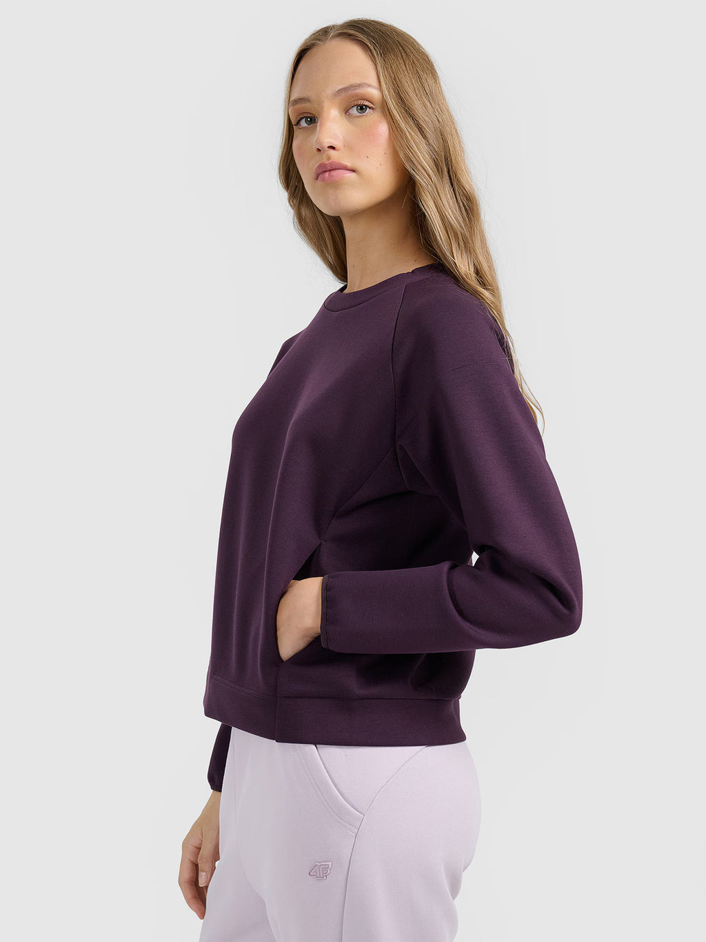 Bluza dresowa nierozpinana bez kaptura damska