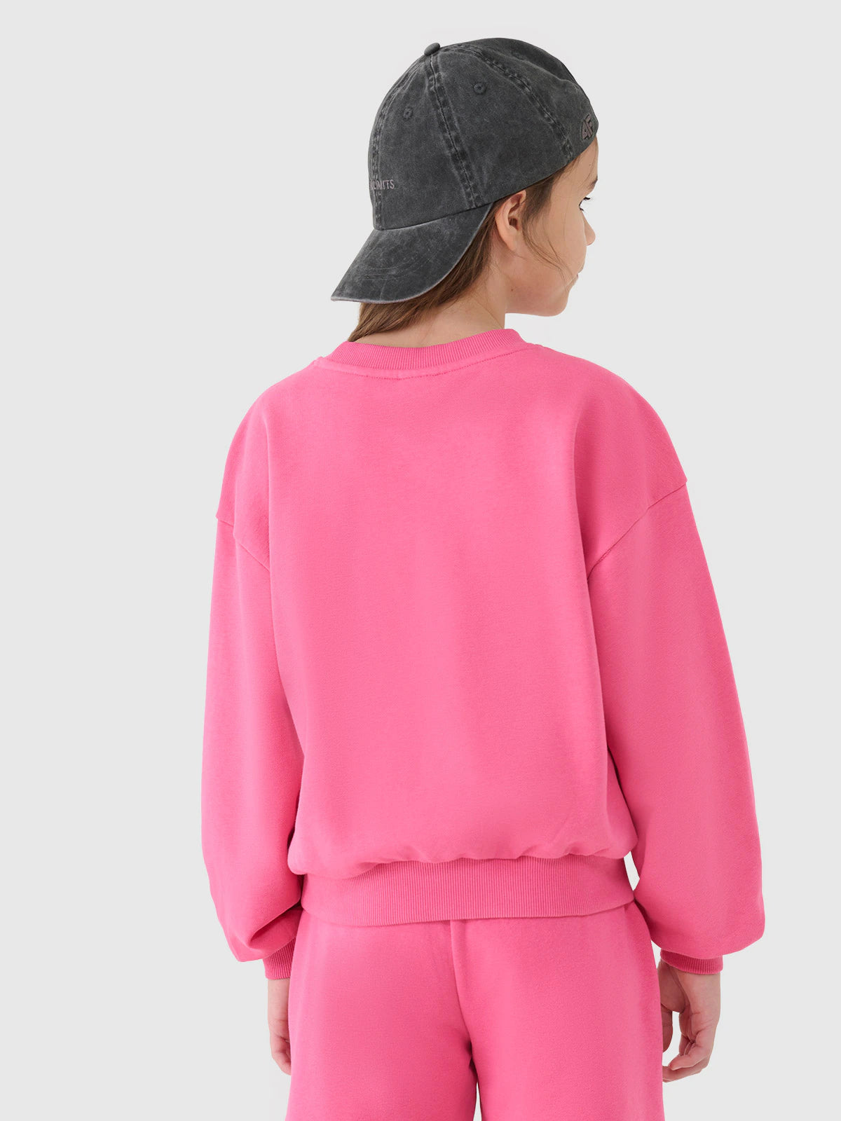 Bluza dresowa nierozpinana bez kaptura dziewczęca