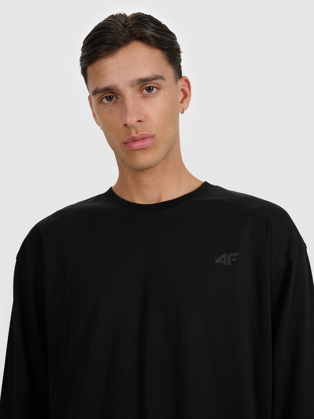 Longsleeve oversize z nadrukiem męski