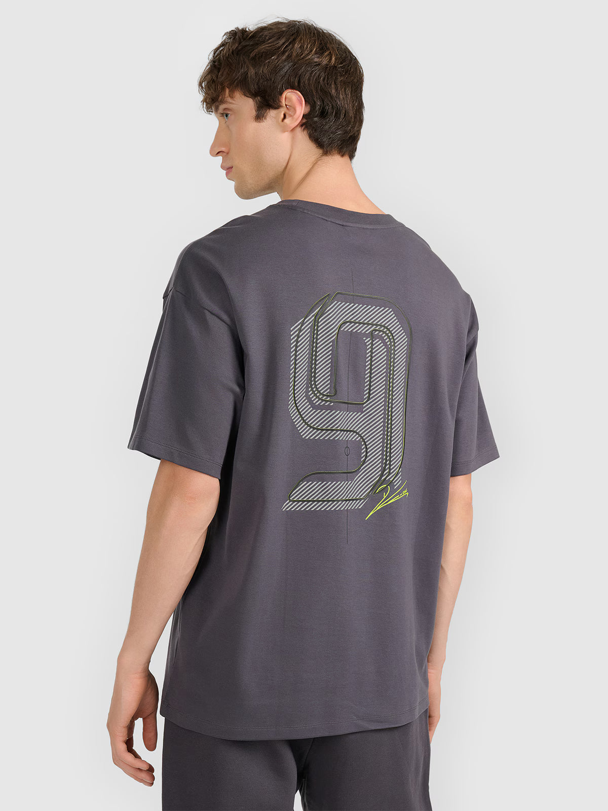 T-shirt oversize z nadrukiem męski 4F x Robert Lewandowski
