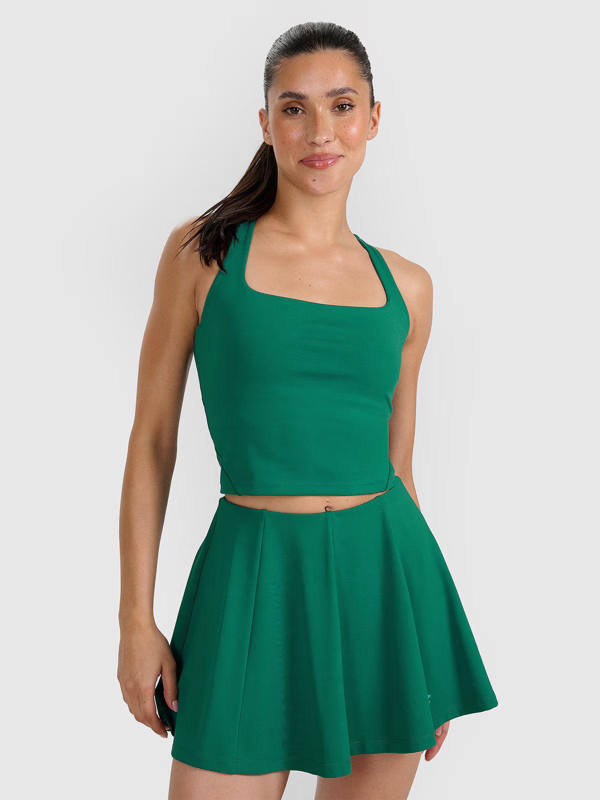 Crop-top tenisowy szybkoschnący damski