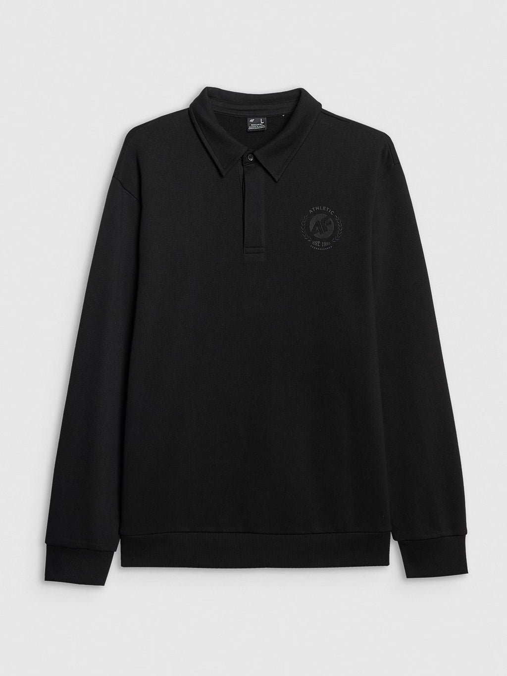 Bluza dresowa regular z kołnierzykiem męska