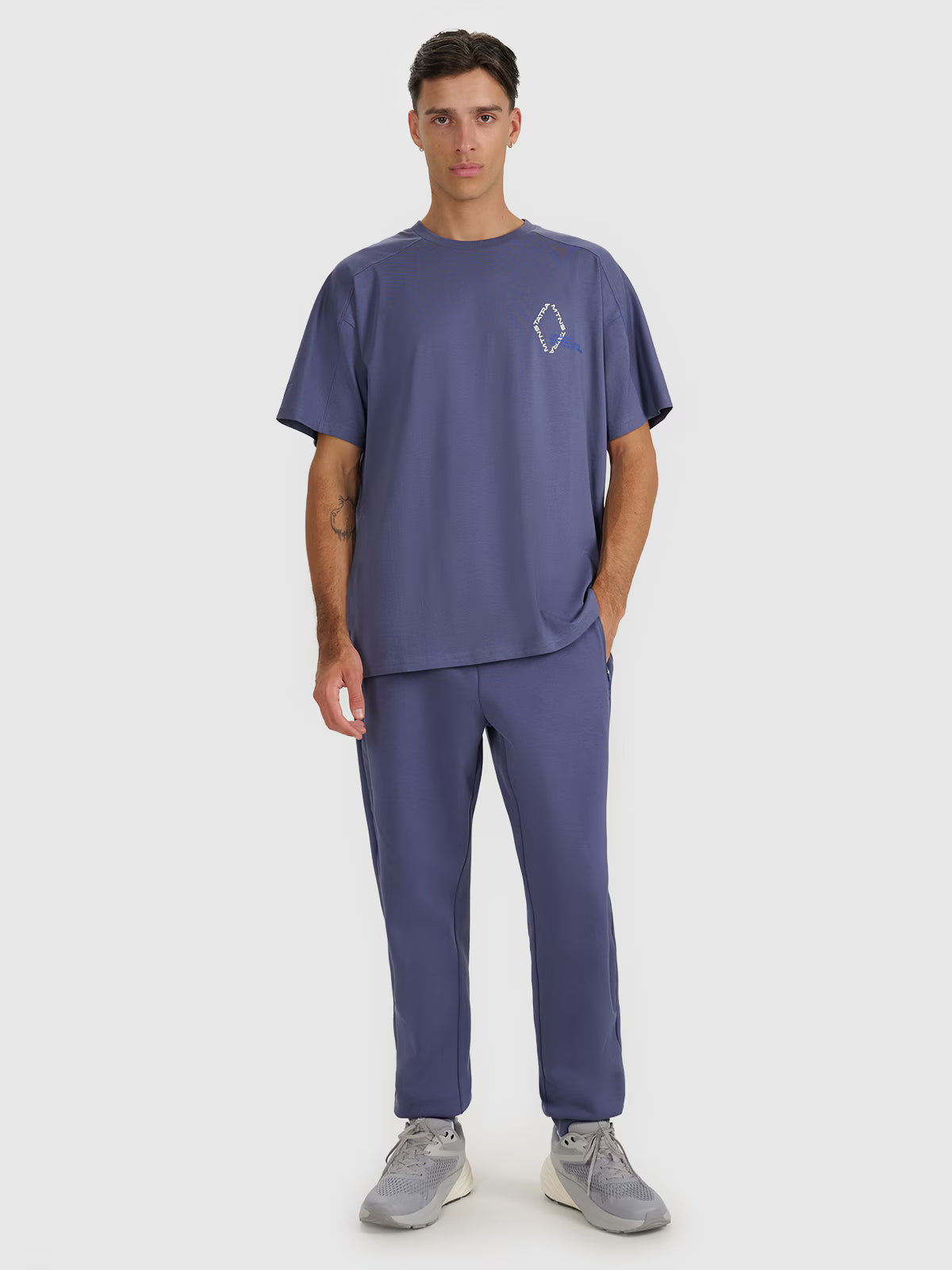 T-shirt oversize z nadrukiem męski
