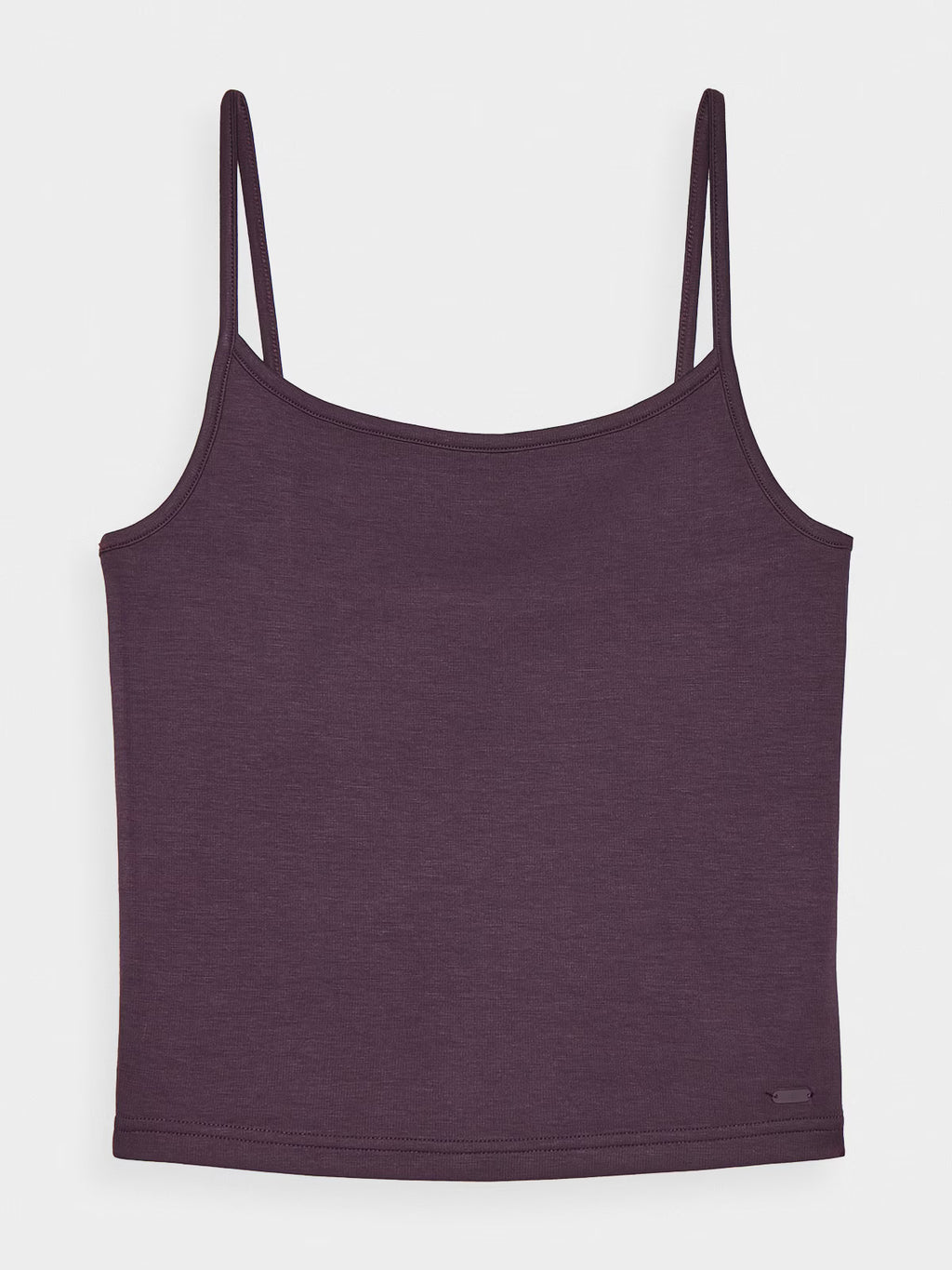 Crop-top slim gładki z modalem damski