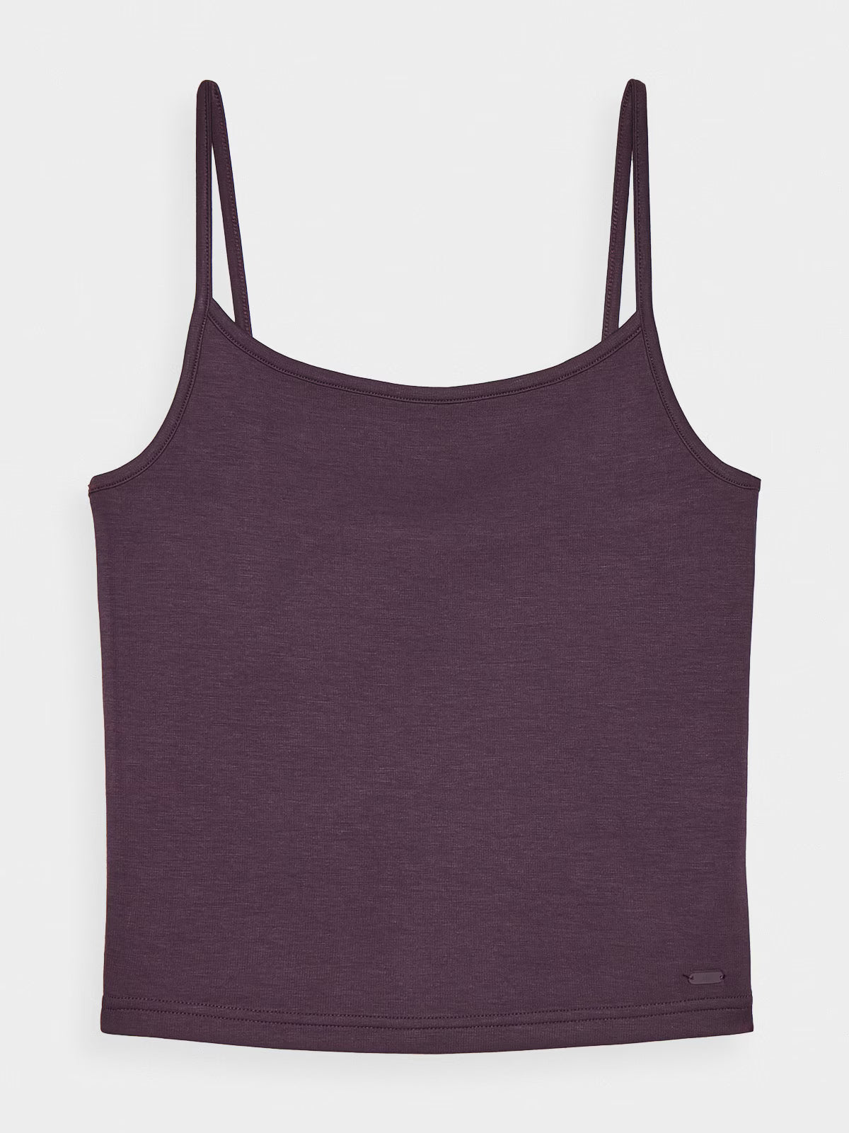 Crop-top slim gładki z modalem damski