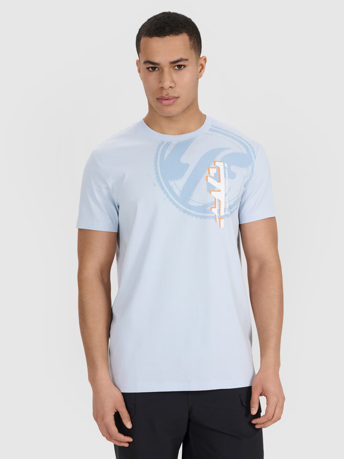 T-shirt regular z nadrukiem męski