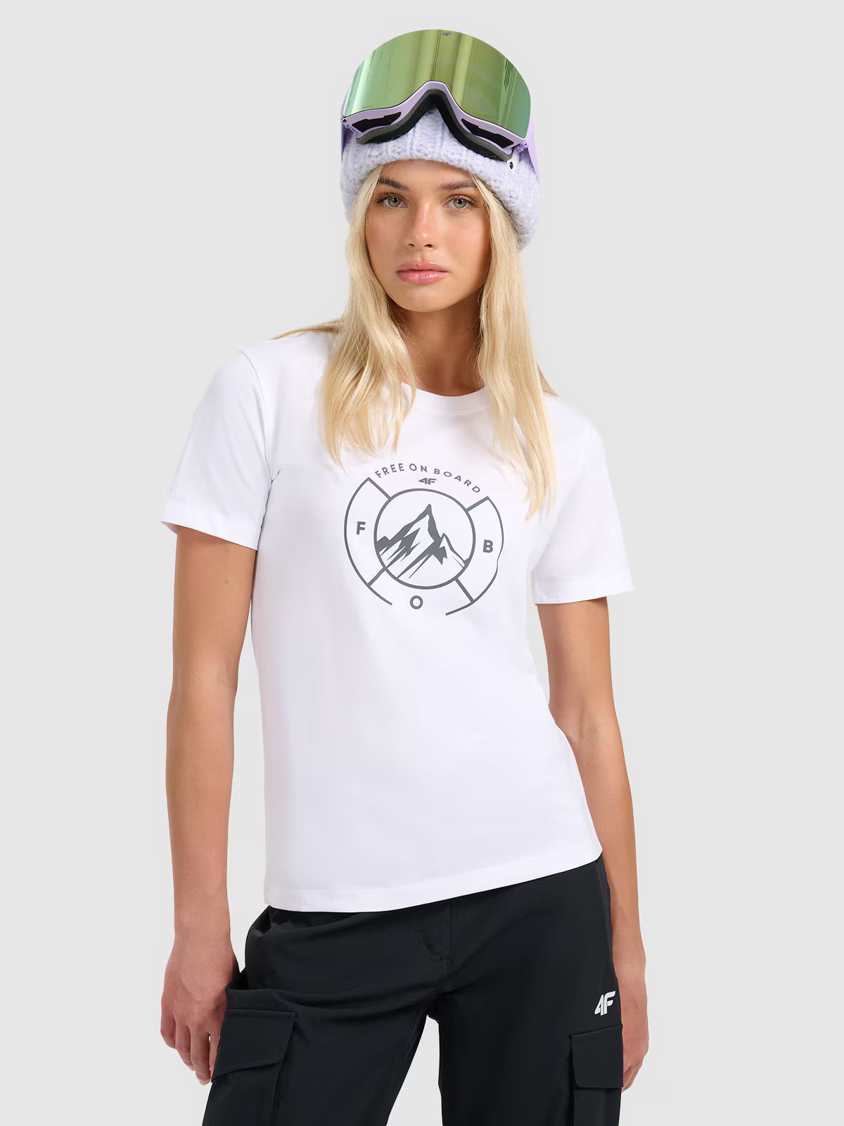 T-shirt regular z nadrukiem damski