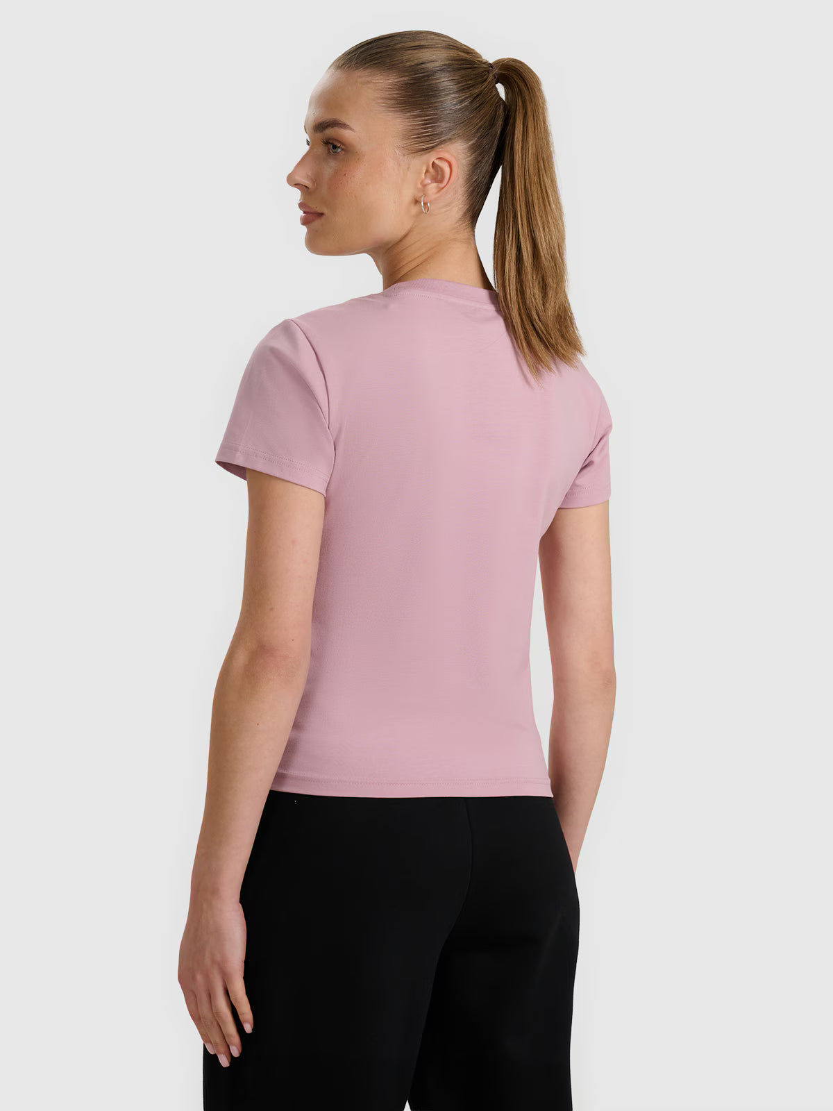 T-shirt slim z nadrukiem damski