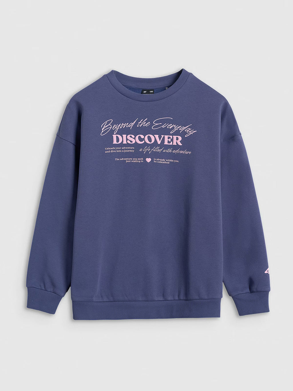 Bluza dresowa oversize nierozpinana bez kaptura dziewczęca