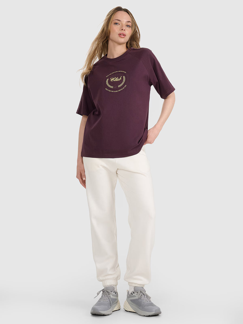 T-shirt oversize z nadrukiem damski