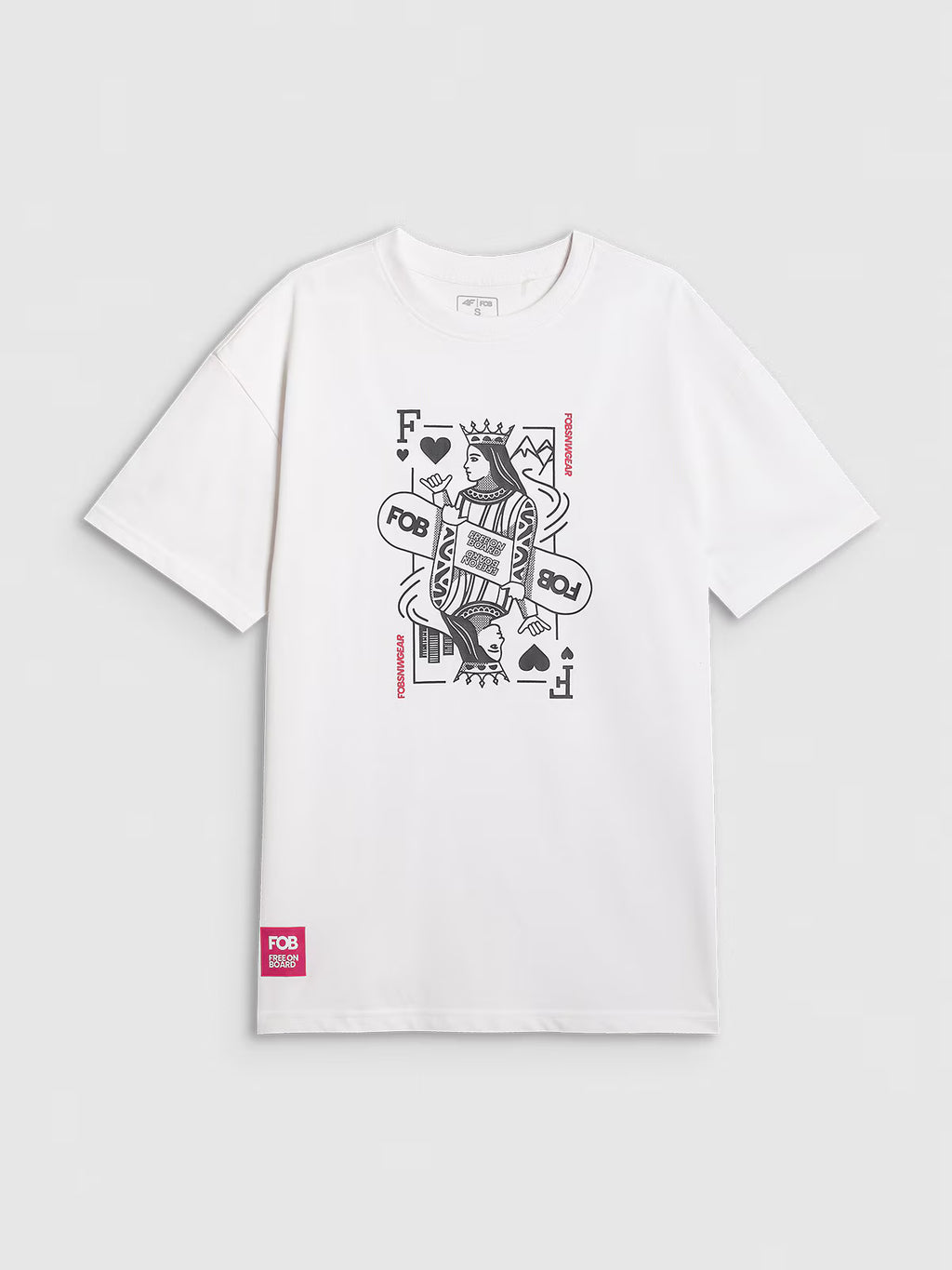 T-shirt loose z nadrukiem damski
