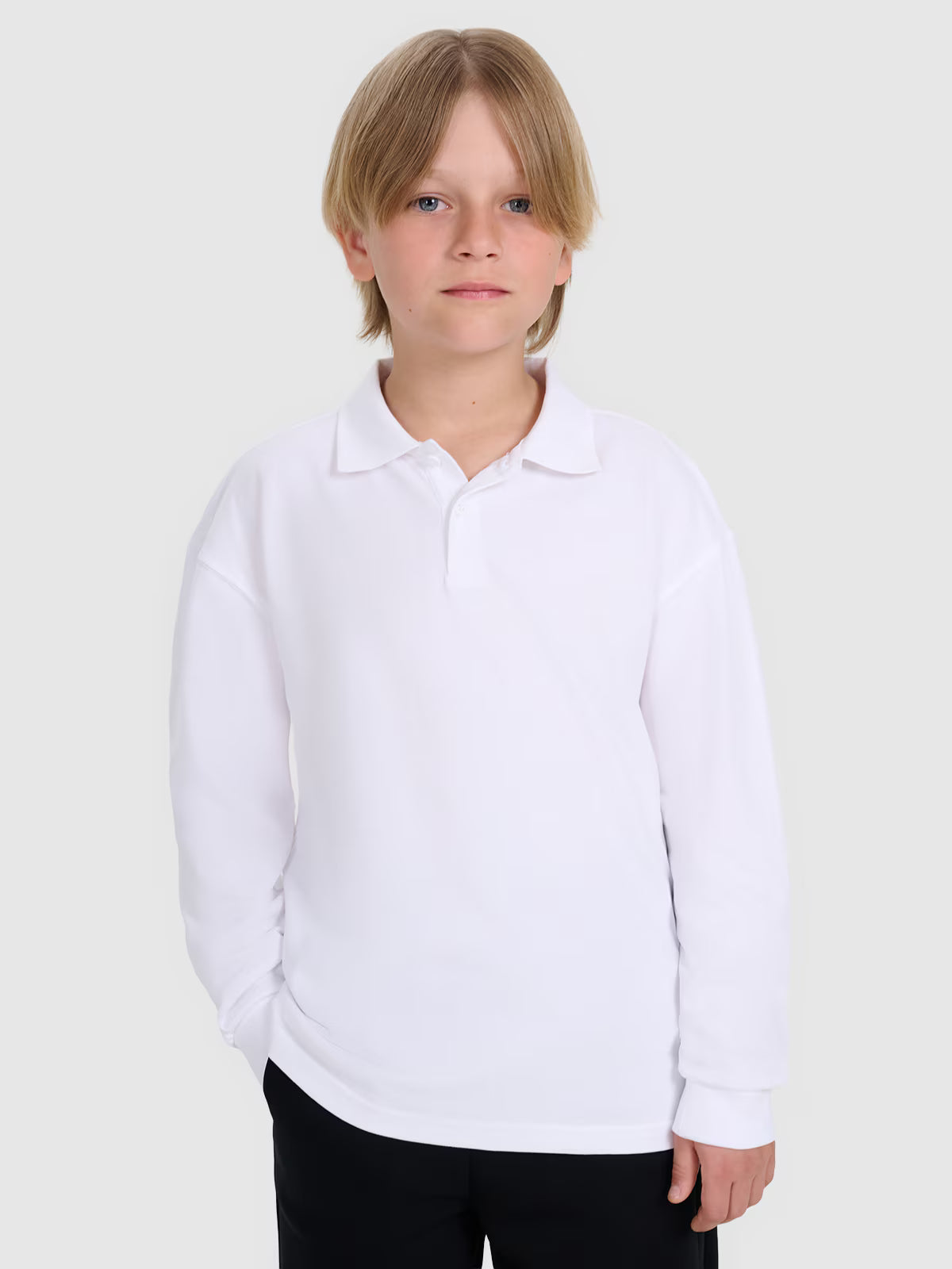 Longsleeve polo regular chłopięcy