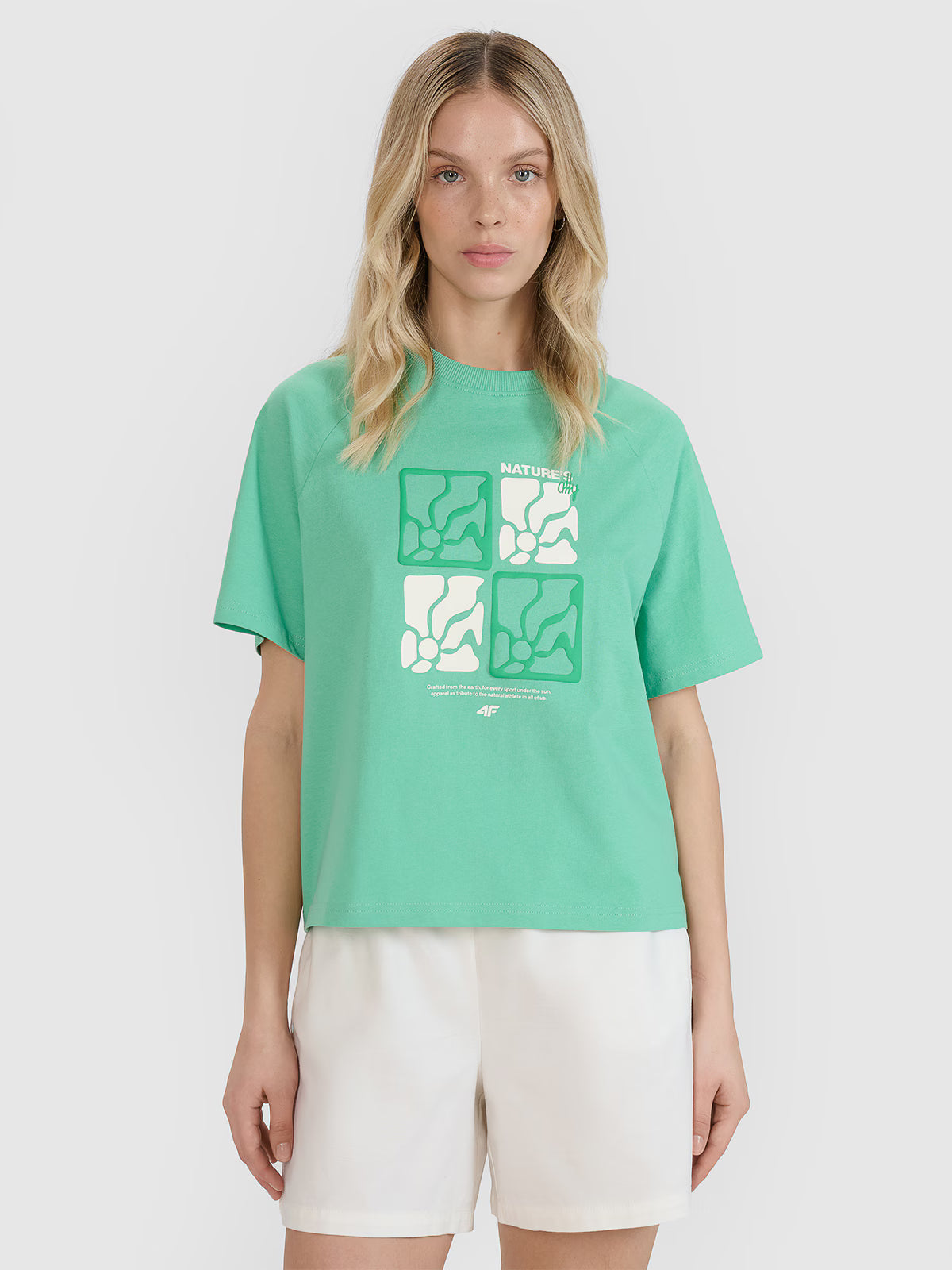 T-shirt oversize z nadrukiem damski