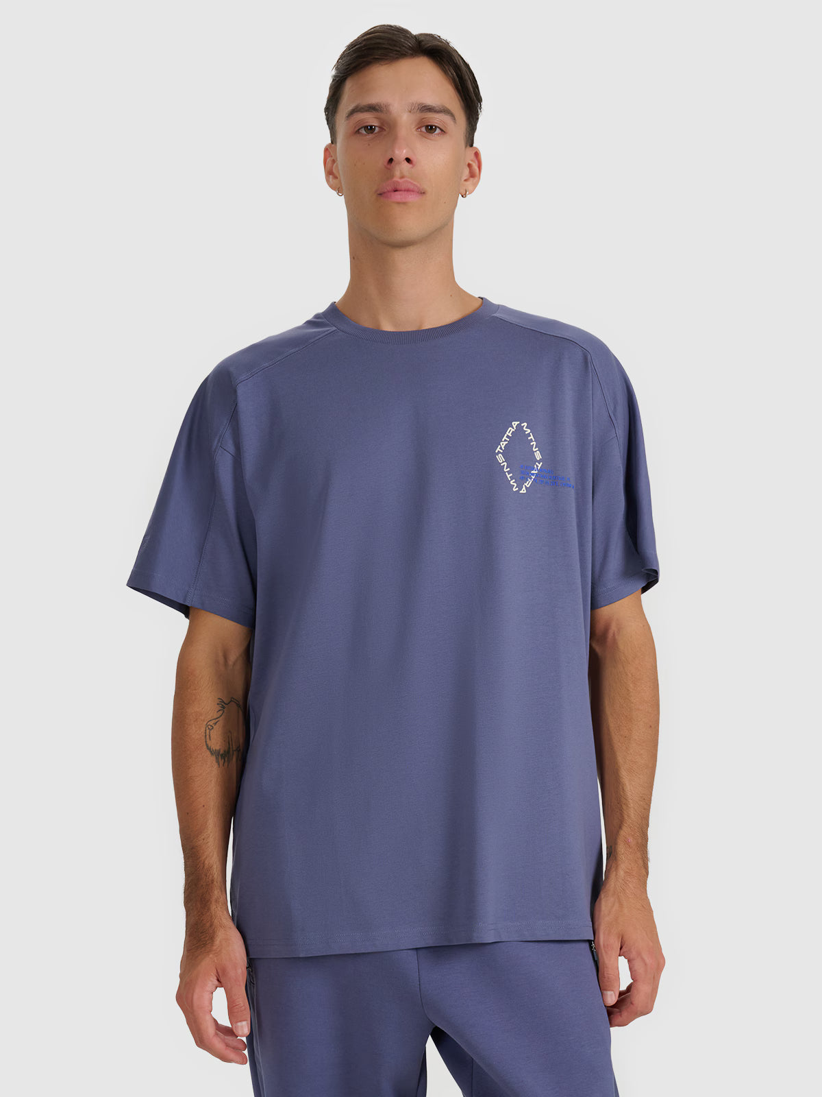 T-shirt oversize z nadrukiem męski