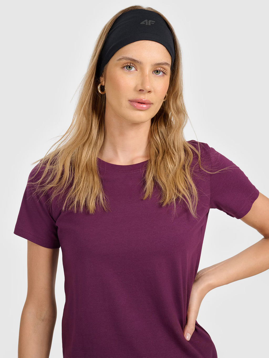 T-shirt regular gładki damski