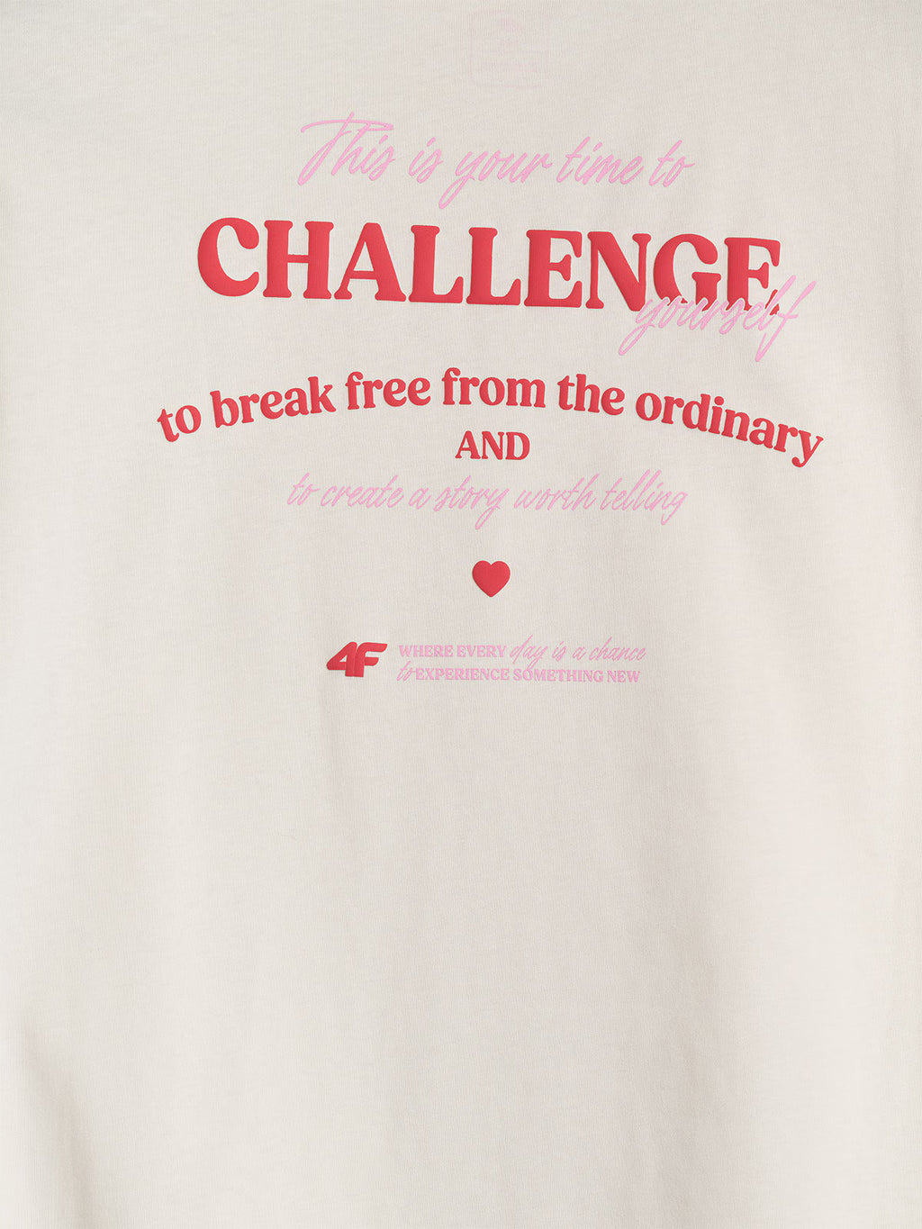 T-shirt oversize z nadrukiem dziewczęcy