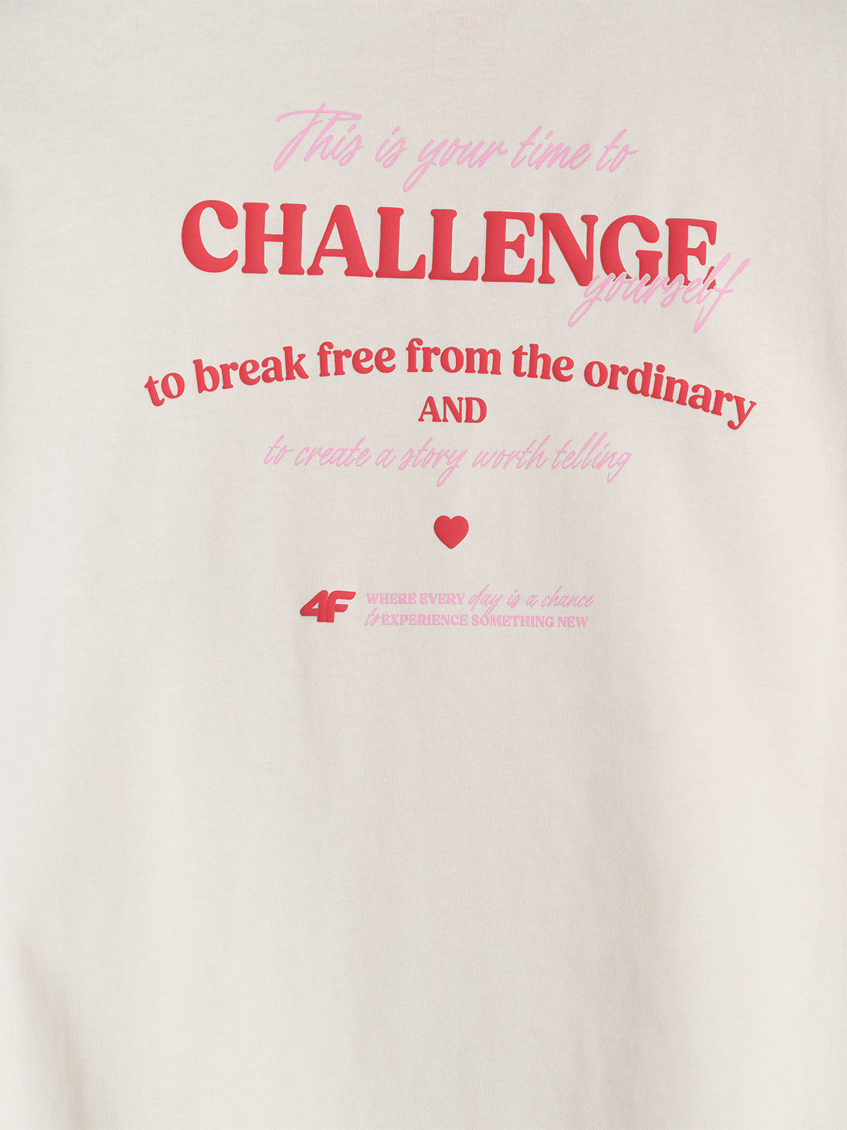 T-shirt oversize z nadrukiem dziewczęcy