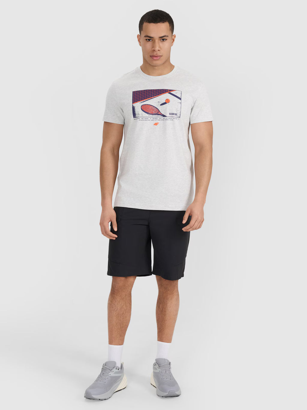 T-shirt regular z nadrukiem męski