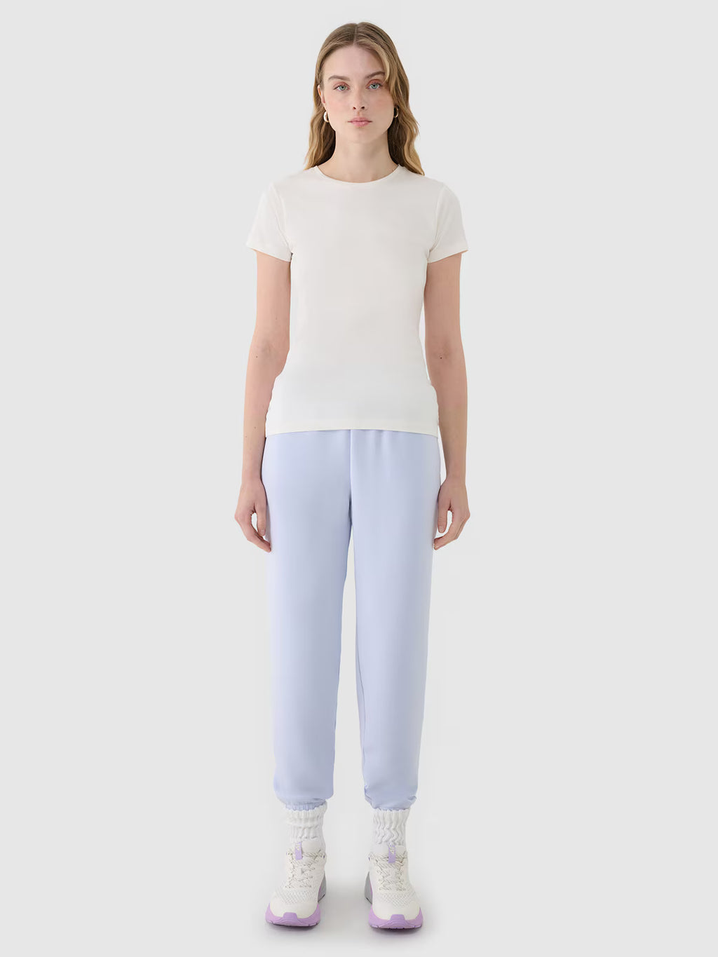 T-shirt slim z modalem damski