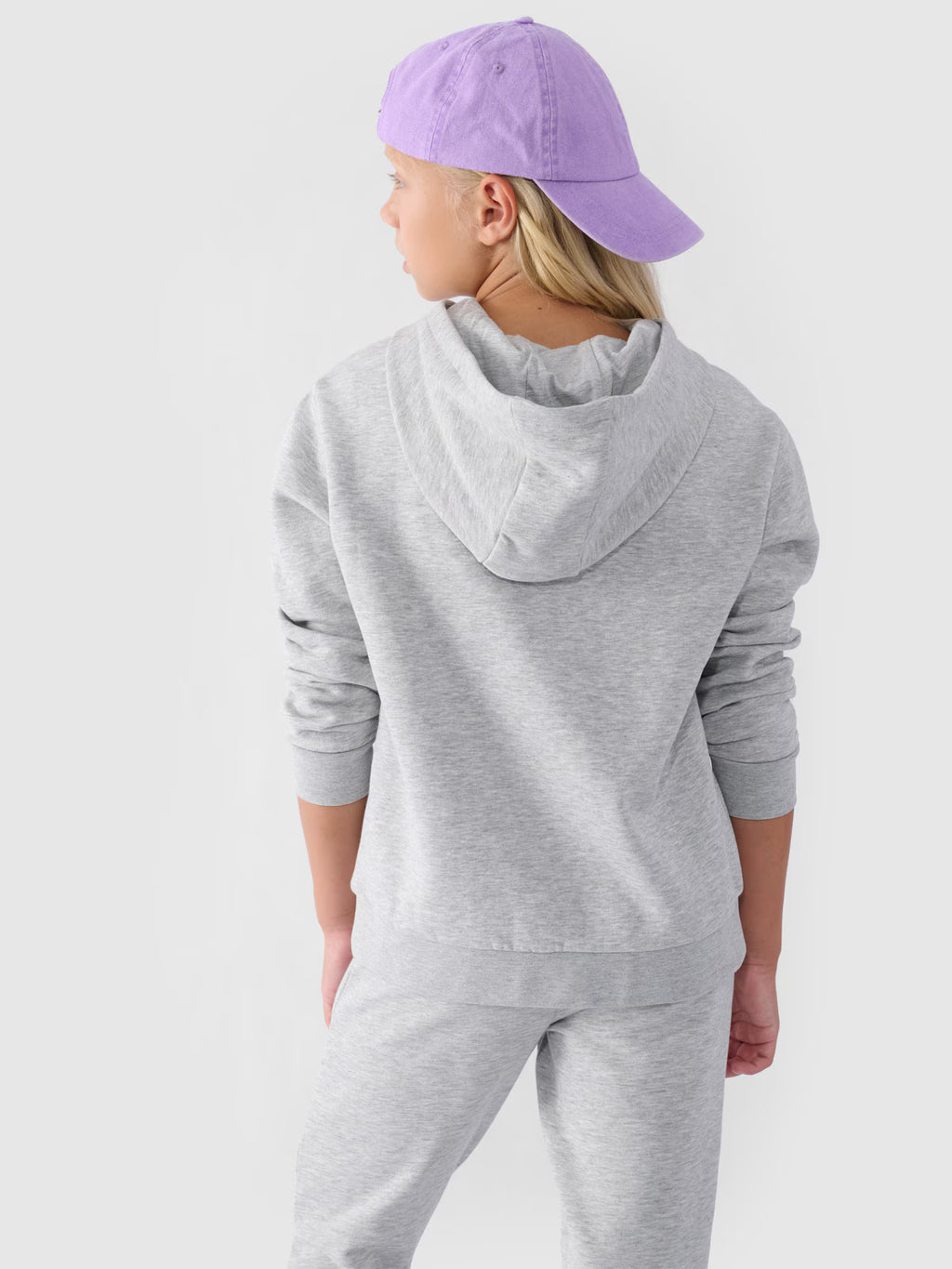 Bluza dresowa nierozpinana z kapturem dziewczęca