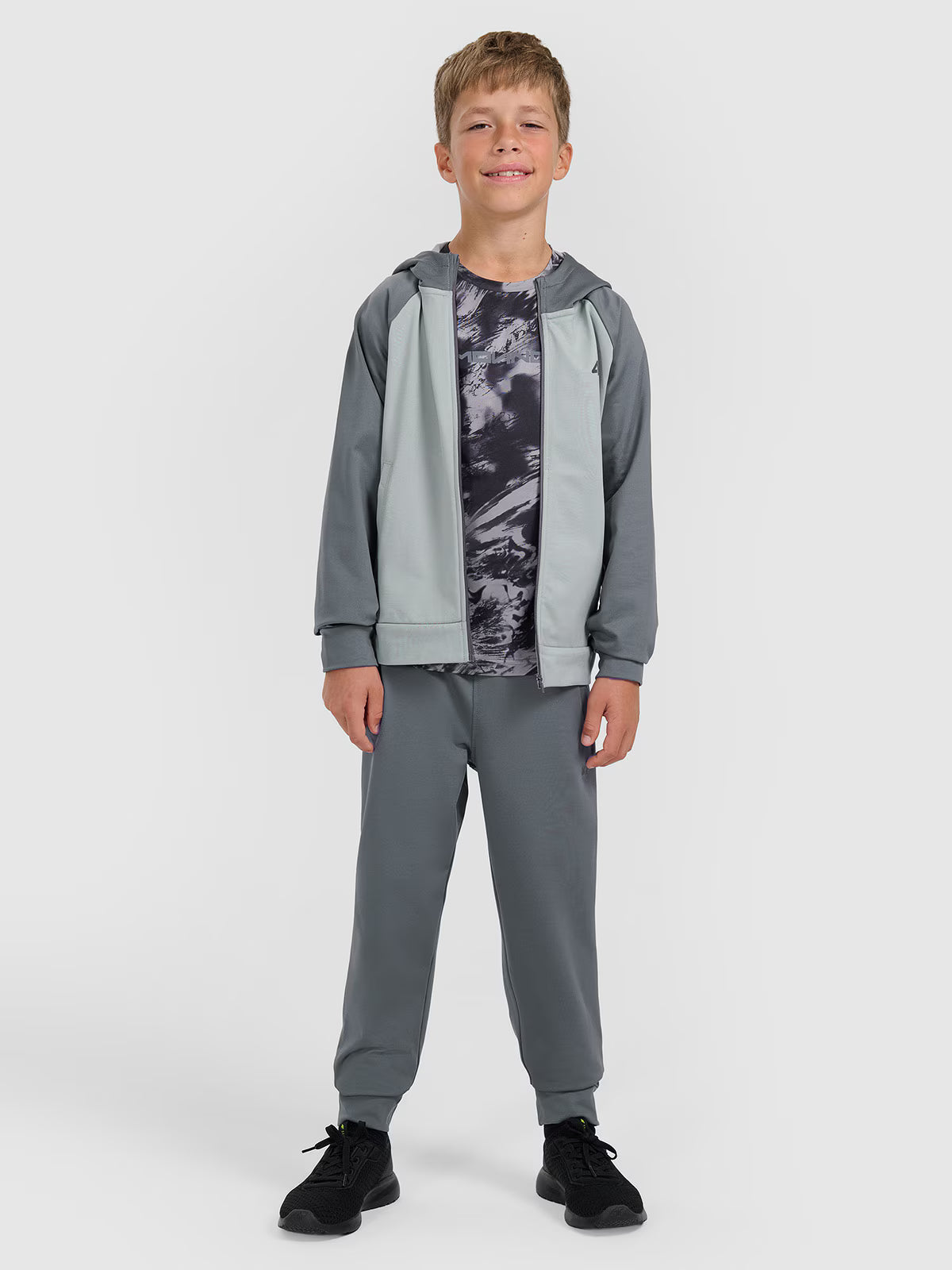 Bluza sportowa rozpinana z kapturem chłopięca