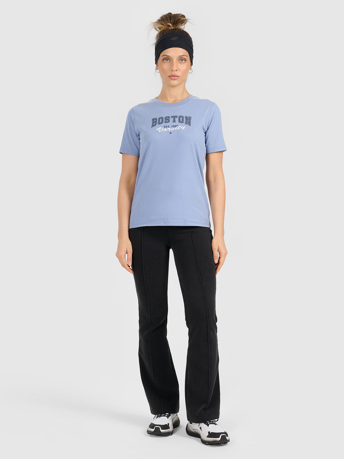 T-shirt regular z nadrukiem damski