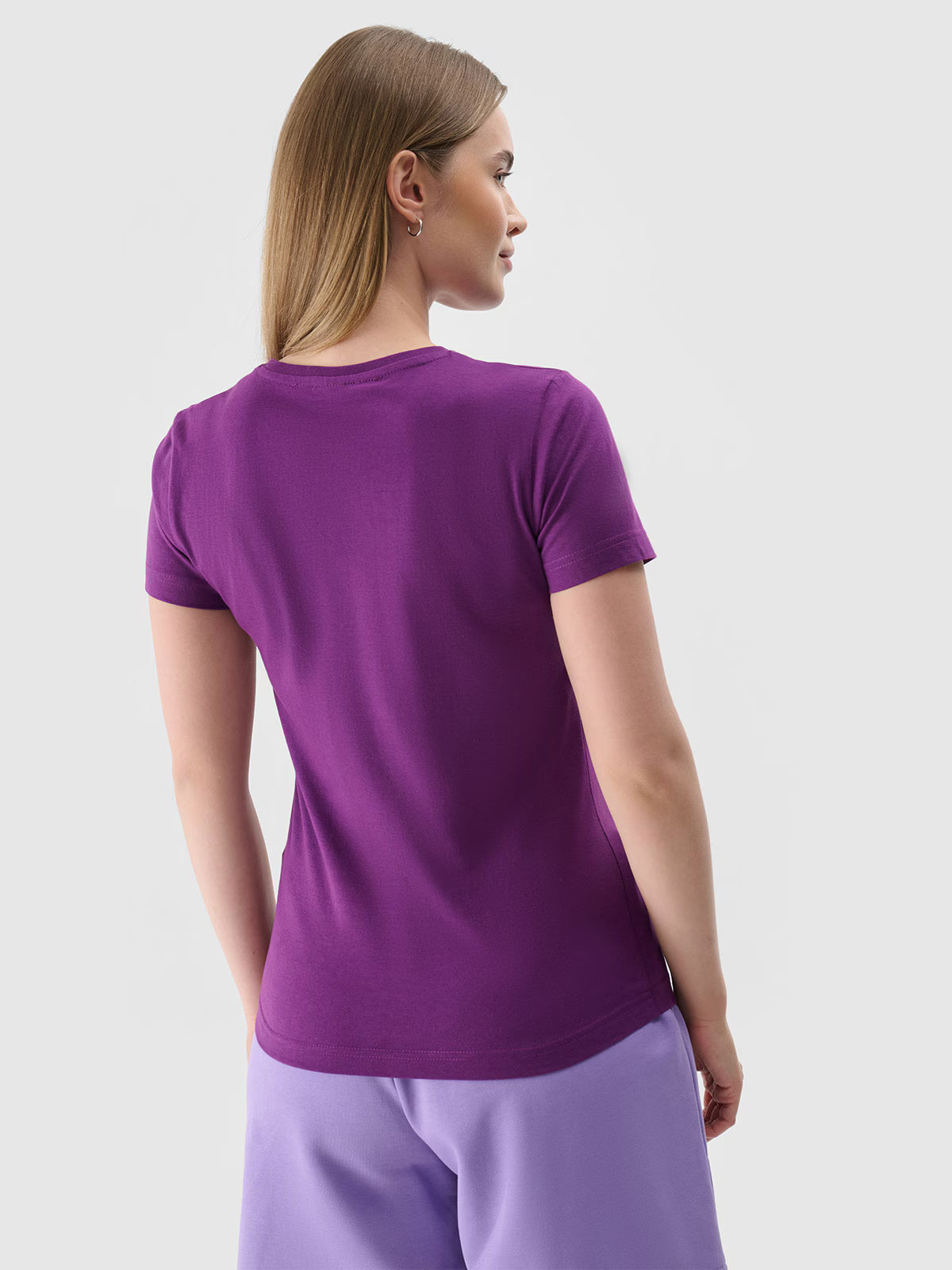 T-shirt slim z nadrukiem damski