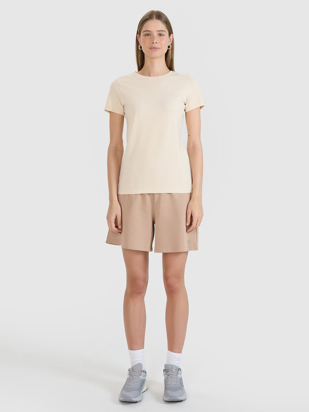 T-shirt slim gładki damski