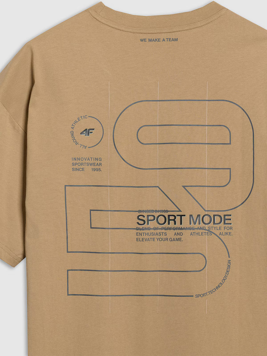 T-shirt oversize z nadrukiem męski