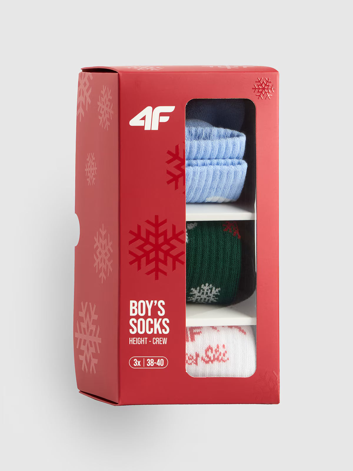 Skarpetki świąteczne długie (3-pack) chłopięce