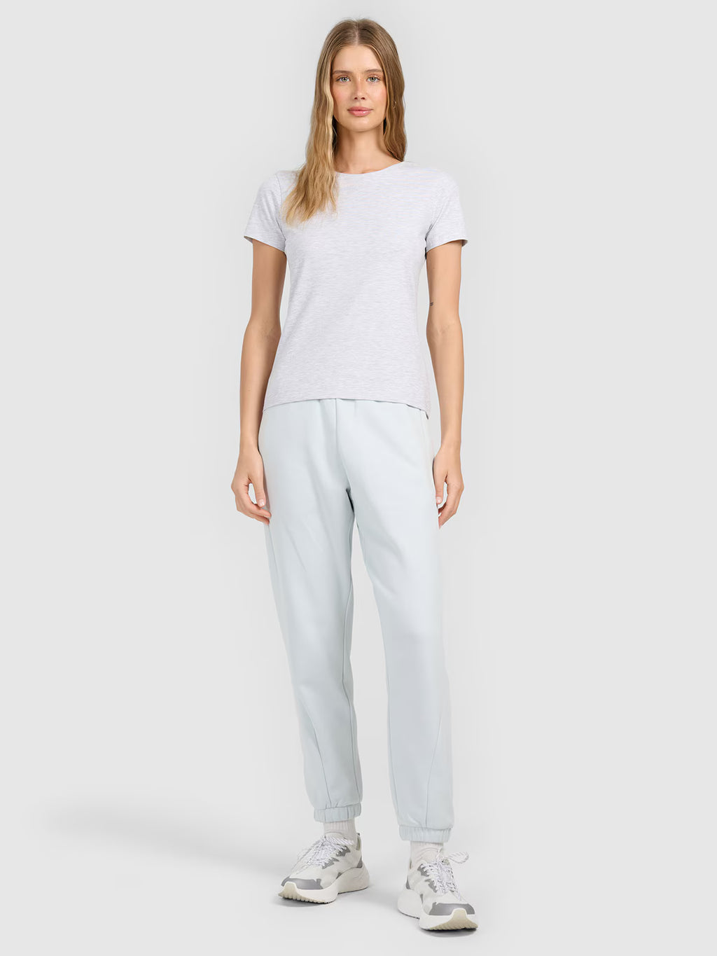 T-shirt slim gładki damski