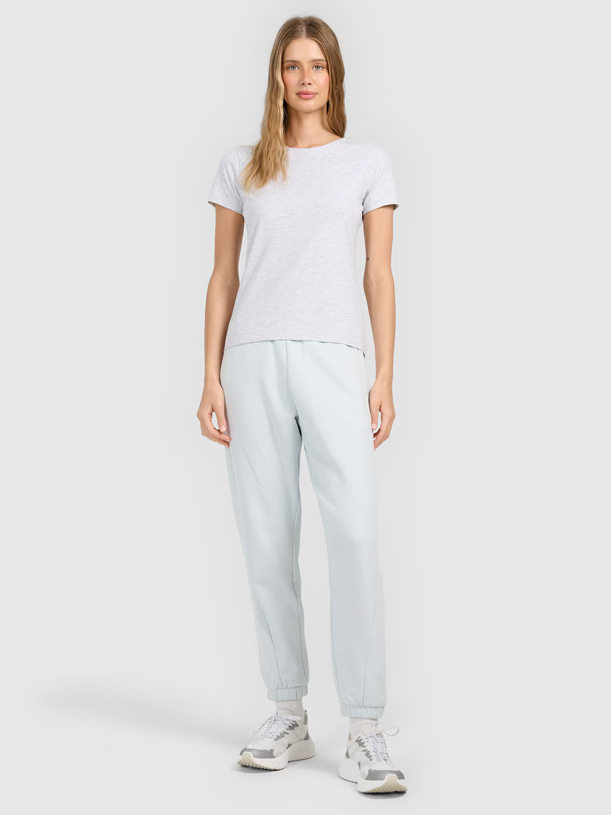 T-shirt slim gładki damski
