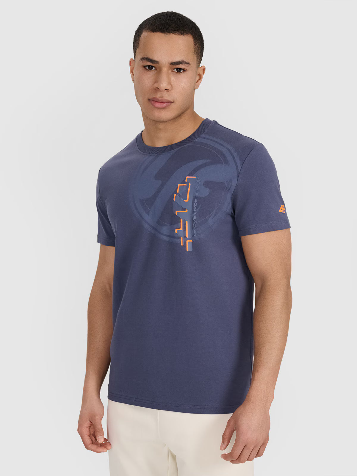 T-shirt regular z nadrukiem męski