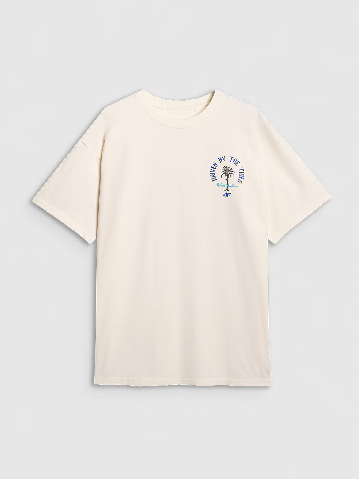 T-shirt oversize z nadrukiem męski