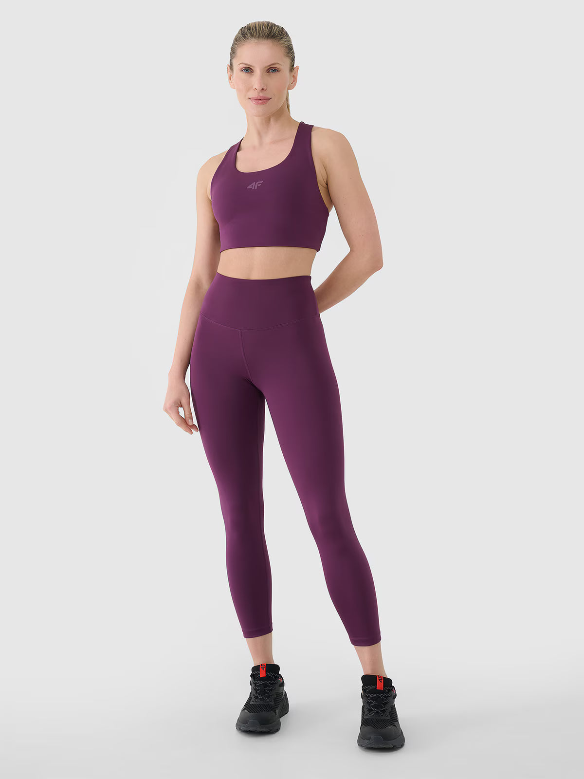 Legginsy treningowe 7/8 z wysokim stanem damskie