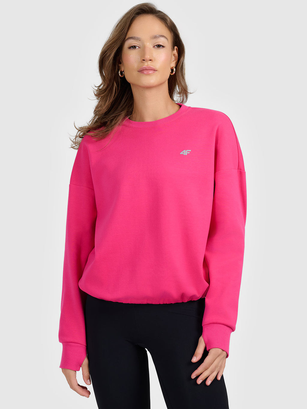 Bluza dresowa nierozpinana bez kaptura damska