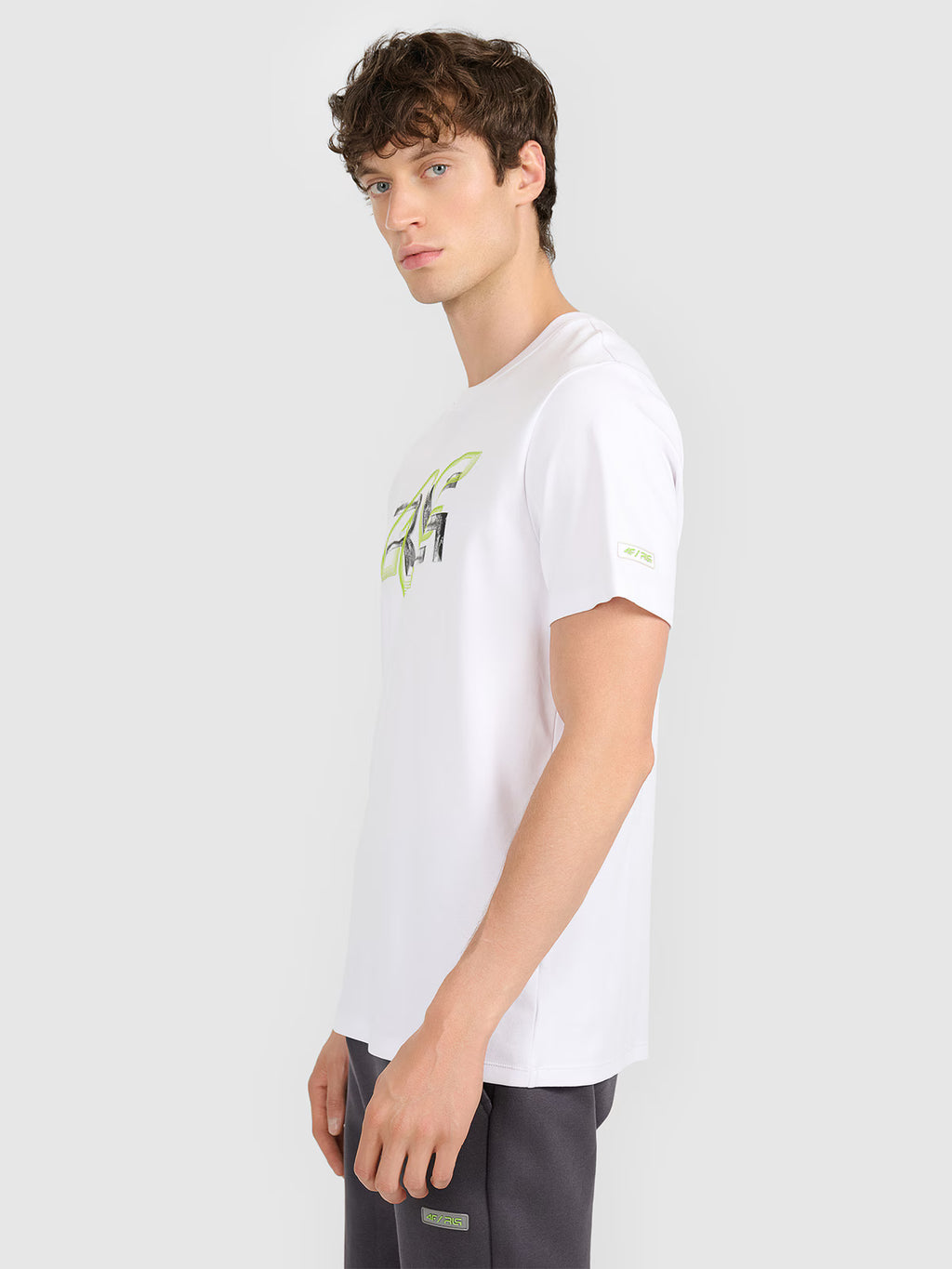 T-shirt regular z nadrukiem męski 4F x Robert Lewandowski