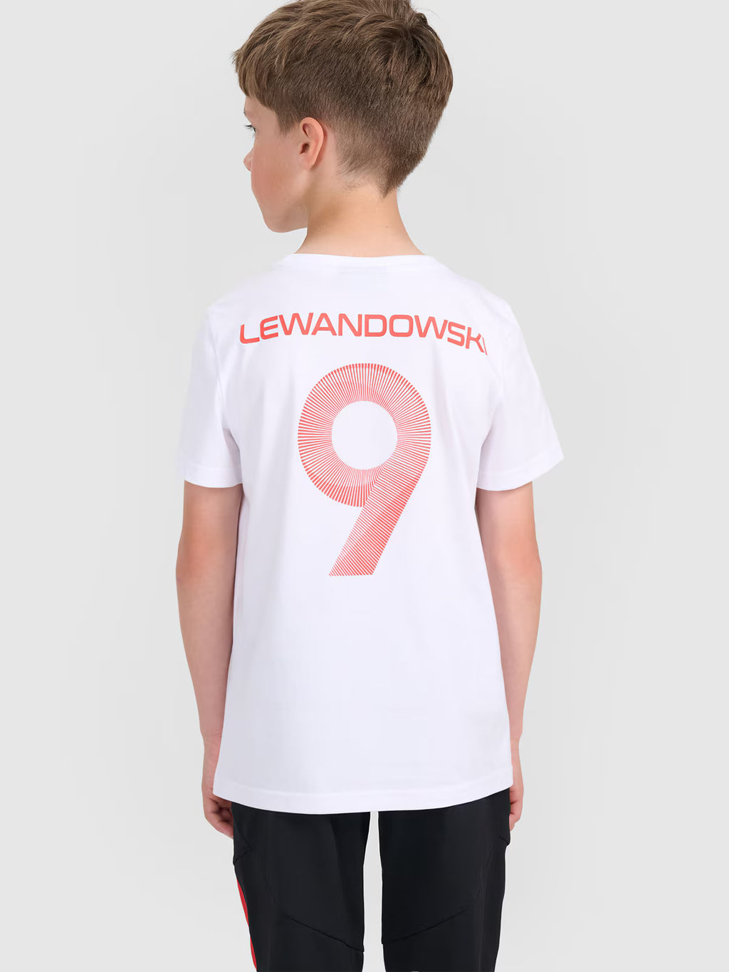 T-shirt regular z nadrukiem dziecięcy 4F JUNIOR x Robert Lewandowski