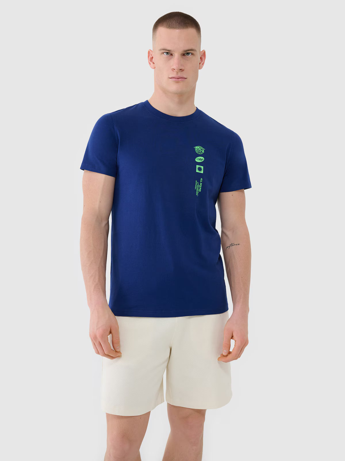 T-shirt regular z nadrukiem męski