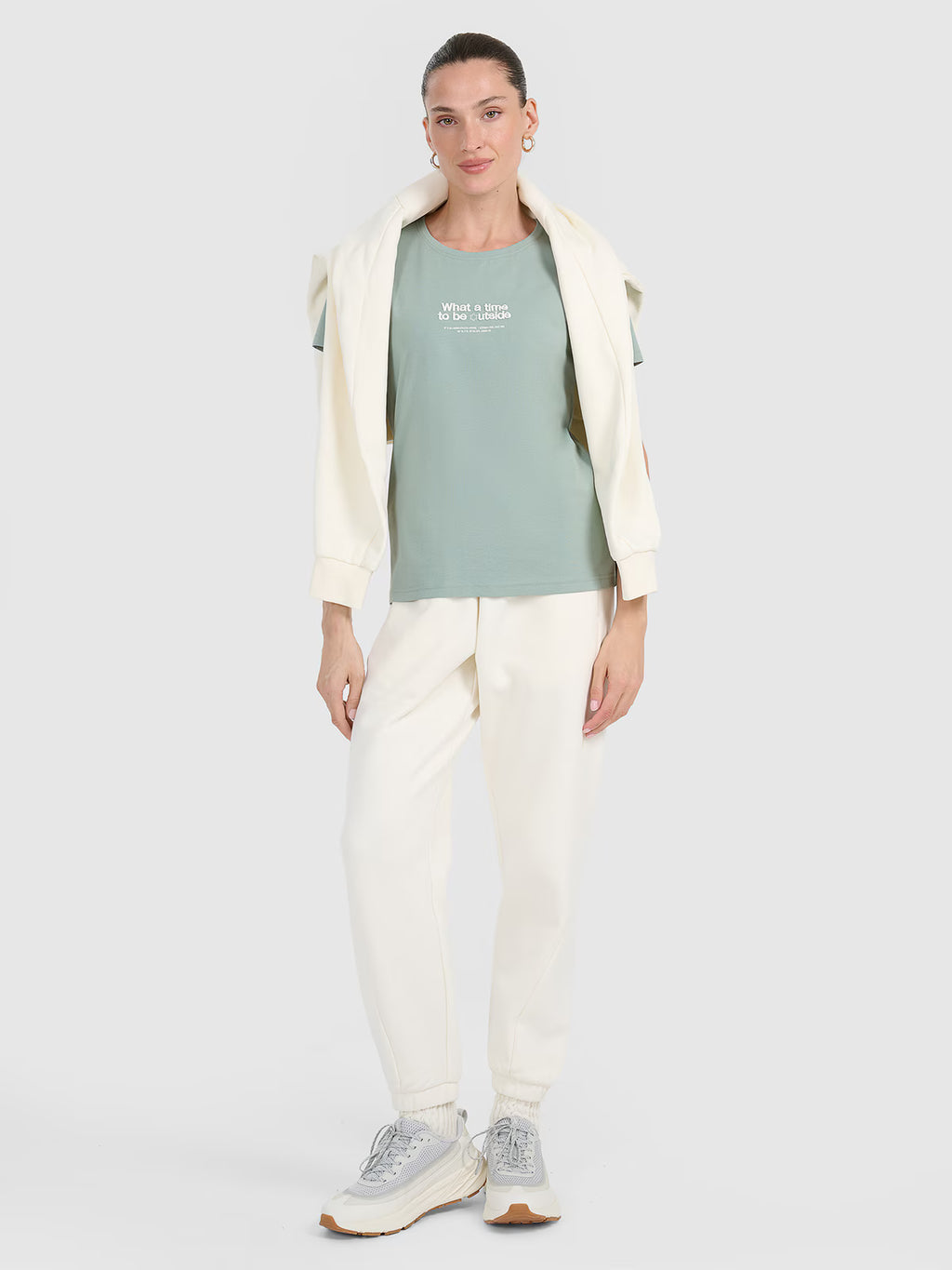 T-shirt regular z nadrukiem damski