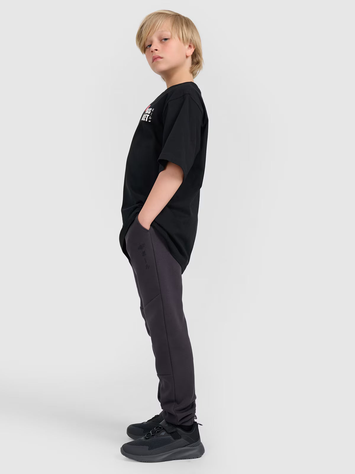 T-shirt oversize z nadrukiem chłopięcy