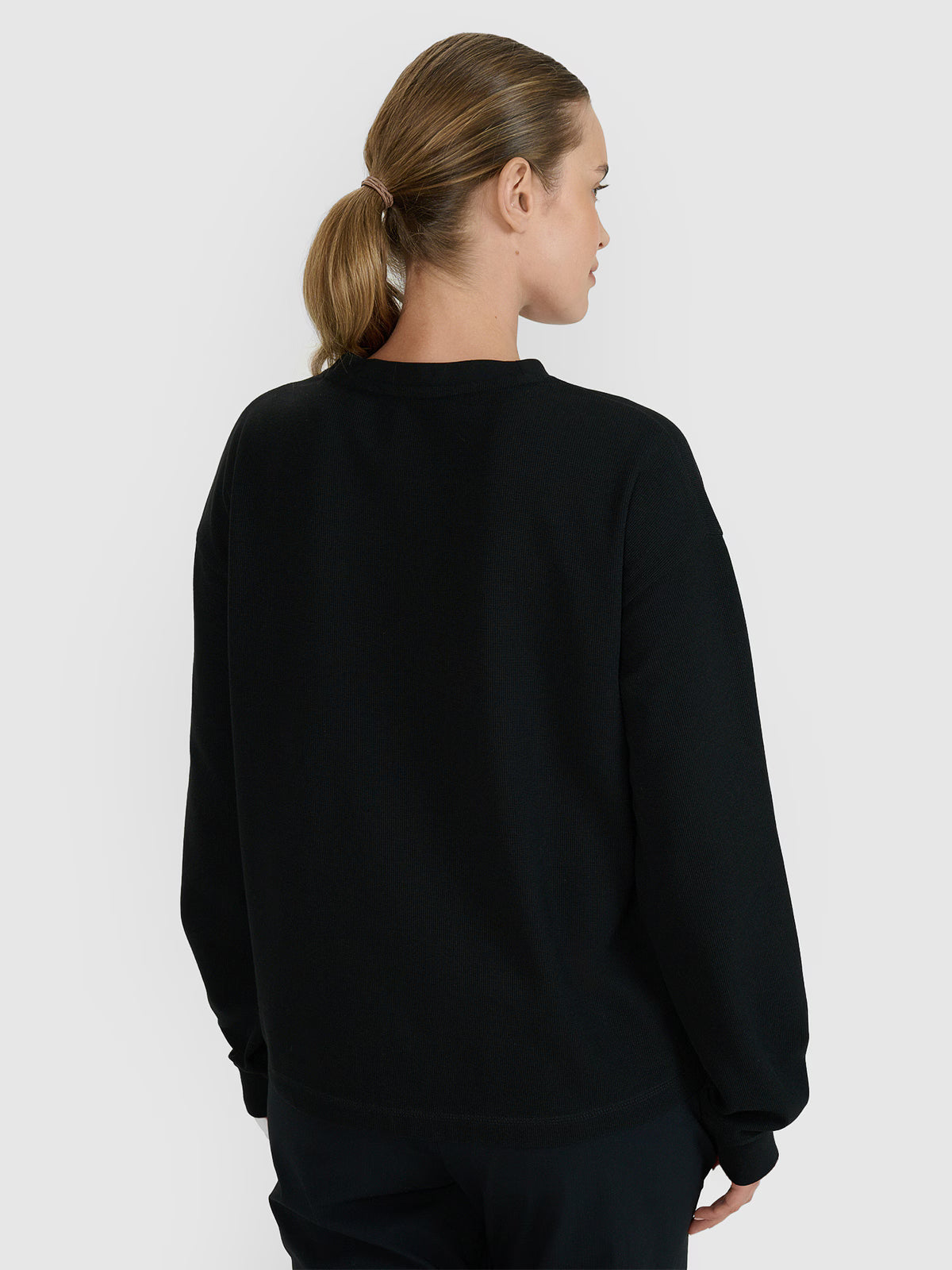 Longsleeve oversize z nadrukiem damski