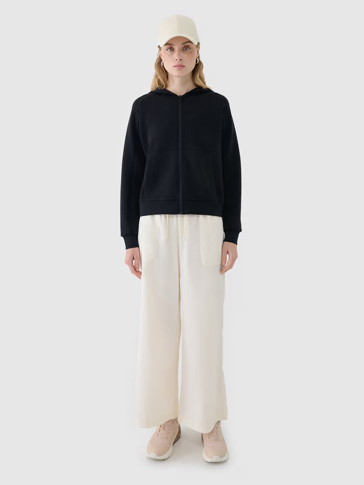 Bluza dresowa rozpinana z modalem damska