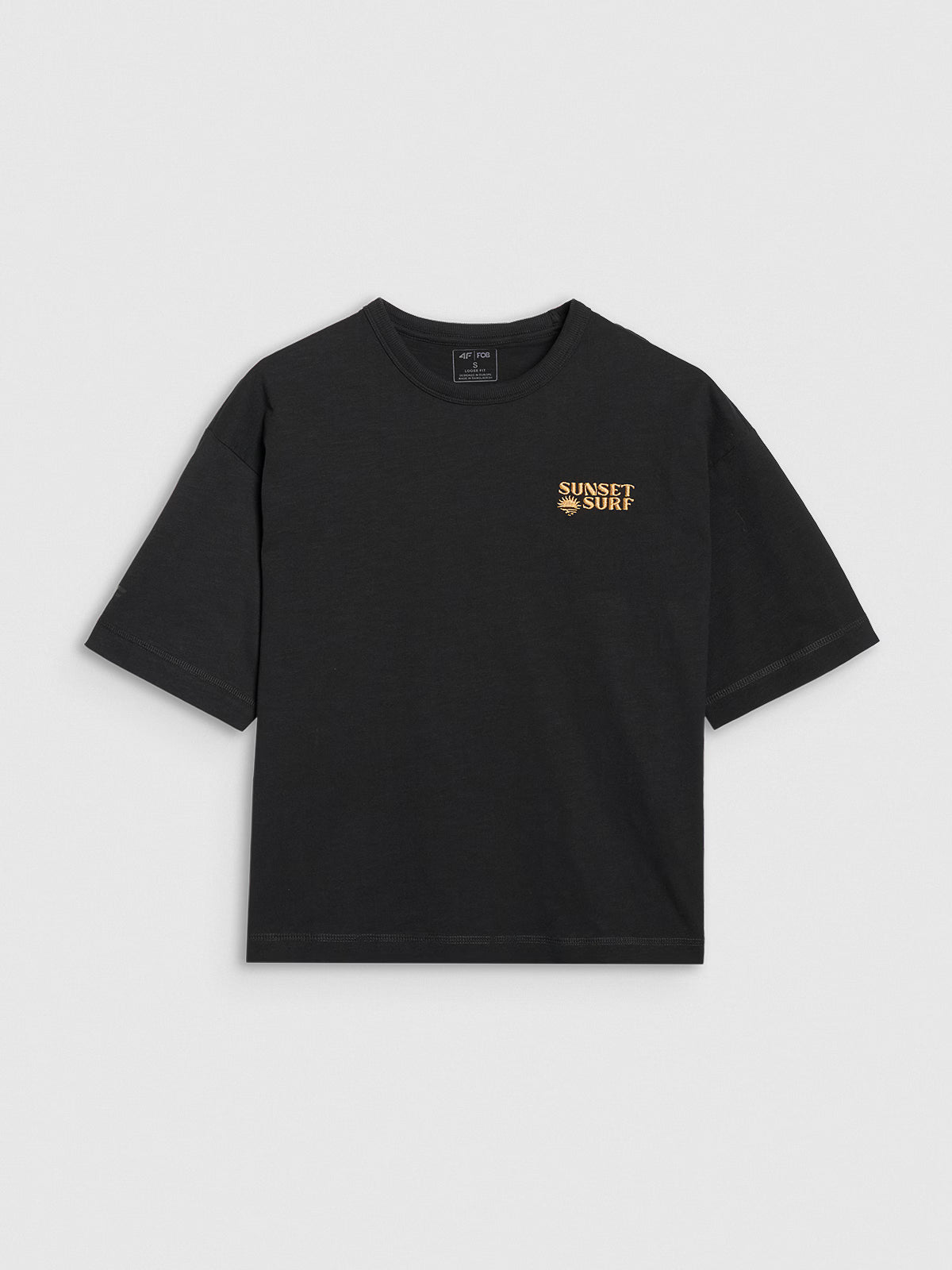 T-shirt oversize z nadrukiem damski