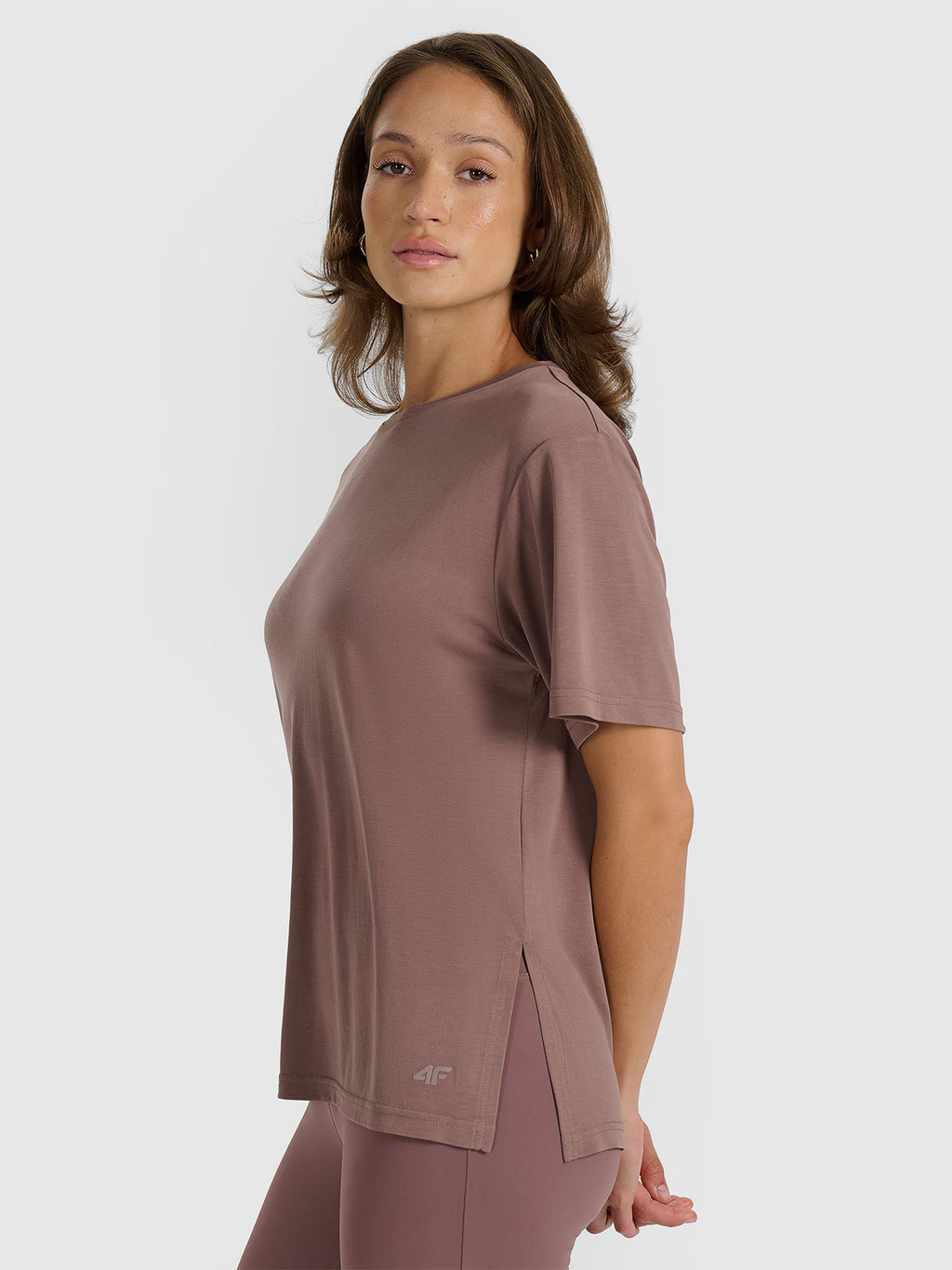 T-shirt oversize z modalem damski