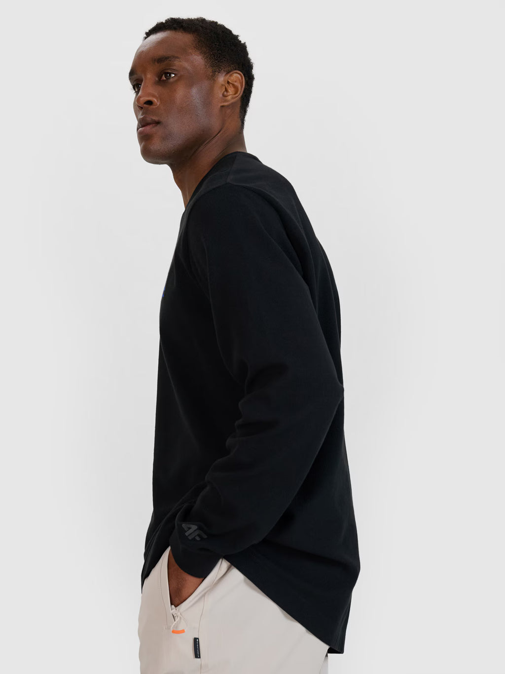 Longsleeve oversize z nadrukiem męski